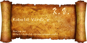 Kobold Virág névjegykártya