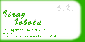 virag kobold business card